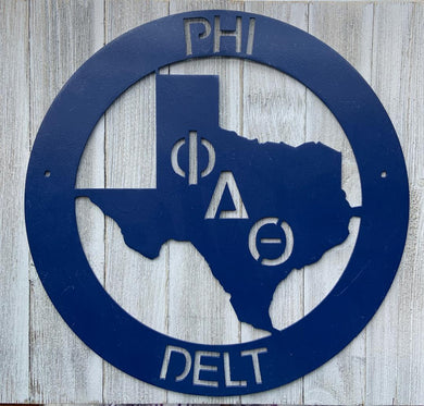 Metal Texas Wall Decor - Phi Delta Theta