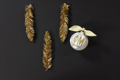 Gold and White Ornament - Phi Mu