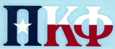 Texas Flag Car Decal - Pi Kappa Phi