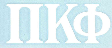 White Car Decal - Pi Kappa Phi