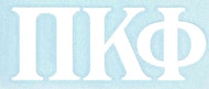 White Car Decal - Pi Kappa Phi