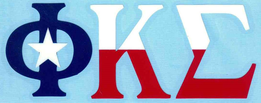 Texas Flag Car Decal - Phi Kappa Sigma