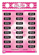 Eye Black Sticker Sheet - Phi Mu
