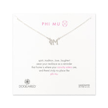 Dogeared Silver Letter Necklace - Phi Mu