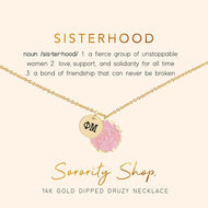 Sorority Druzy Necklace - Phi Mu