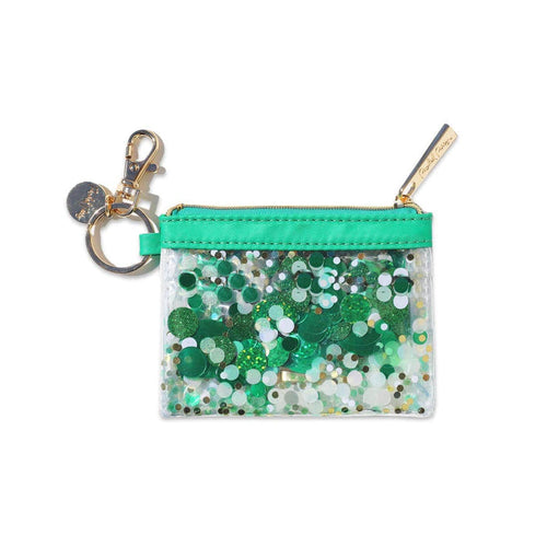 Confetti Keychain Wallet- Green With Envy