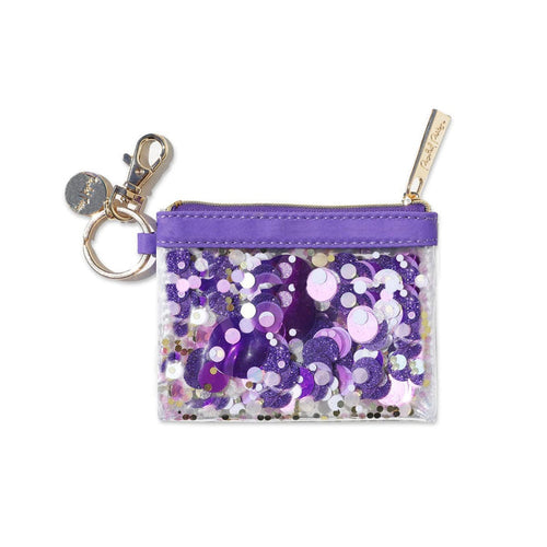Confetti Keychain Wallet- Purple Crush