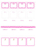 Sorority Label Stickers - Phi Mu