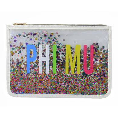 Confetti Cosmetic Bag - Phi Mu