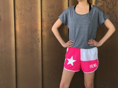 Texas Flag Sorority Shorts - Phi Mu