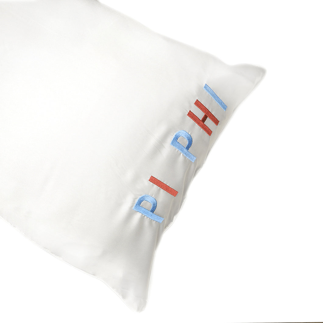 Embroidered Satin Pillowcase- Pi Beta Phi