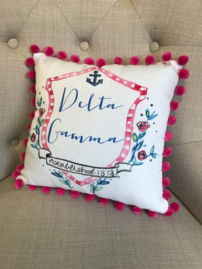 Pom Pillow - Delta Gamma