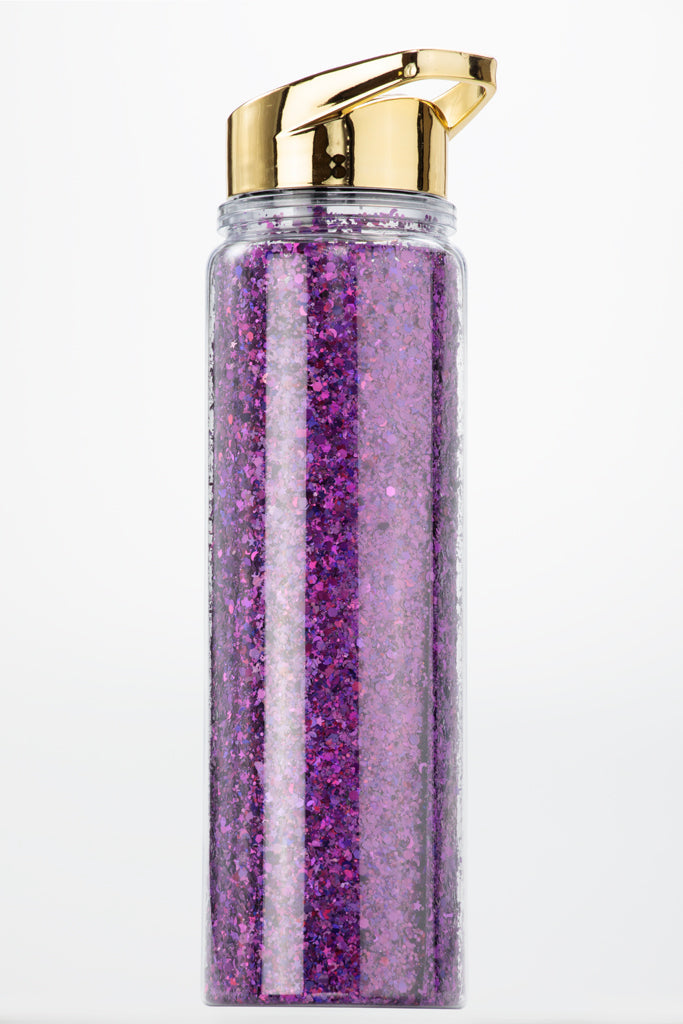 Glitter Water Bottle- Purple