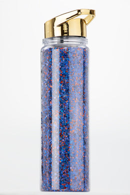 Glitter Water Bottle- Royal Orange