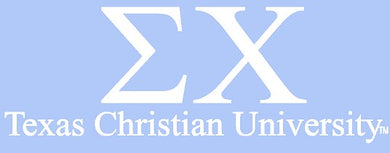 White TCU Car Decal - Sigma Chi