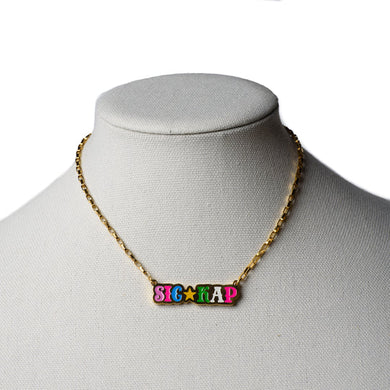 Stars Enameled Necklace- Sigma Kappa