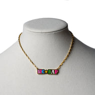 Stars Enameled Necklace- Sigma Kappa