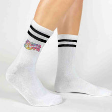 Retro Stripe Crew Socks- Sigma Kappa