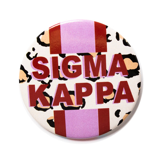Cheetah Stripe Button - Sigma Kappa