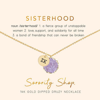Sorority Druzy Necklace - Sigma Kappa