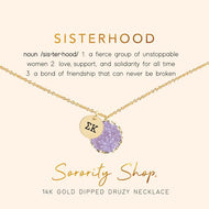 Sorority Druzy Necklace - Sigma Kappa