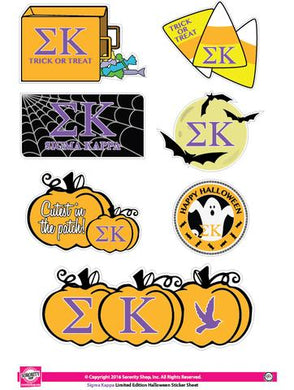 Halloween Sticker Sheet - Sigma Kappa