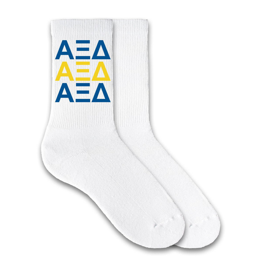 Letters Socks - Alpha Xi Delta