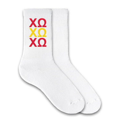 Letters Socks - Chi Omega