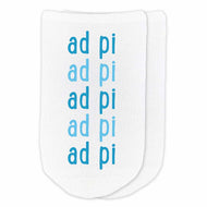 Rainbow No-Show Socks - Alpha Delta Pi