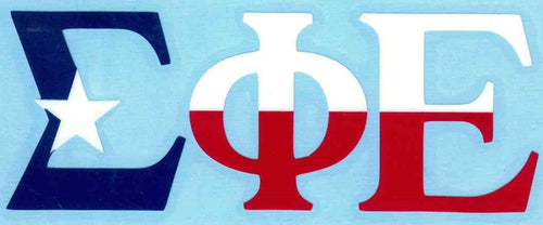 Texas Flag Car Decal - Sigma Phi Epsilon