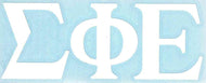 White Car Decal - Sigma Phi Epsilon