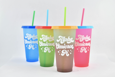 Color Changing Cup Set - Alpha Omicron Pi