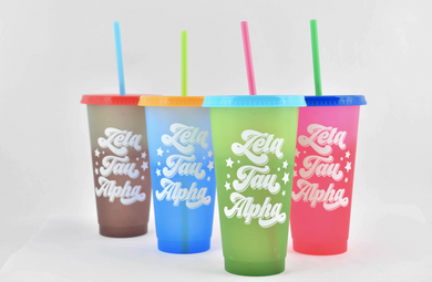 Color Changing Cup Set - Zeta Tau Alpha