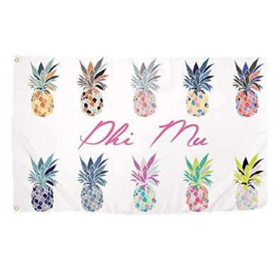 Sorority Pineapple Flag - Phi Mu