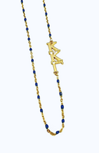 Side Set Enamel Bead Necklace- Kappa Kappa Gamma