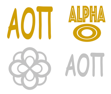 Metallic Sticker Pack - Alpha Omicron Pi