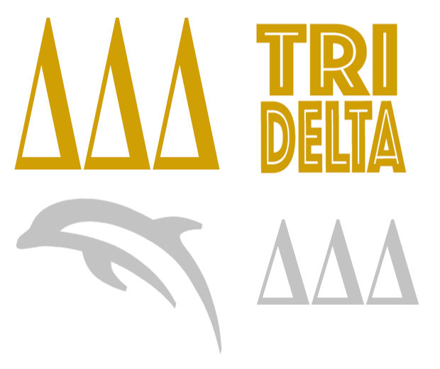 Metallic Sticker Pack - Delta Delta Delta