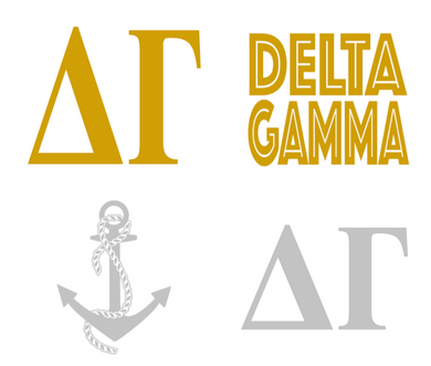 Metallic Sticker Pack - Delta Gamma