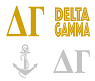Metallic Sticker Pack - Delta Gamma