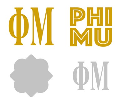 Metallic Sticker Pack - Phi Mu