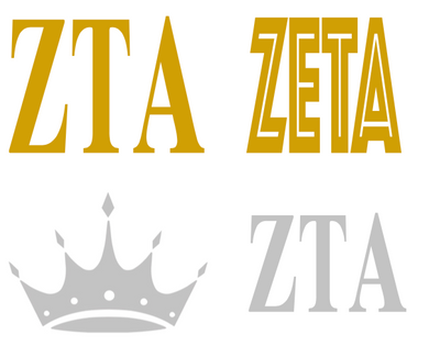 Metallic Sticker Pack - Zeta Tau Alpha