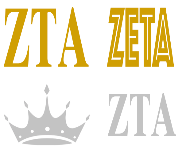 Metallic Sticker Pack - Zeta Tau Alpha