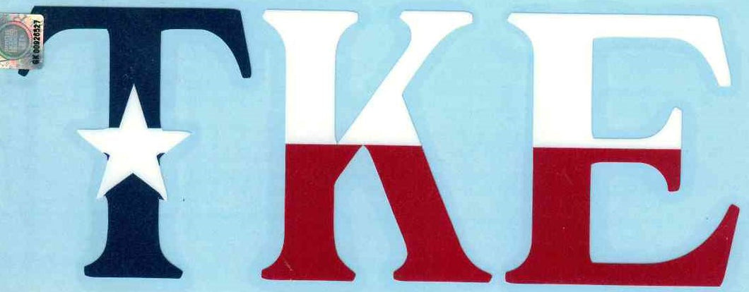 Texas Flag Car Decal - Tau Kappa Epsilon