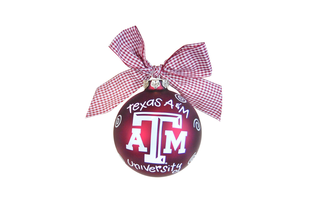 Coton Colors Swirl Ornament - Texas A&M
