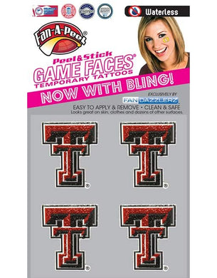 Glitter Tattoo Stickers - Texas Tech