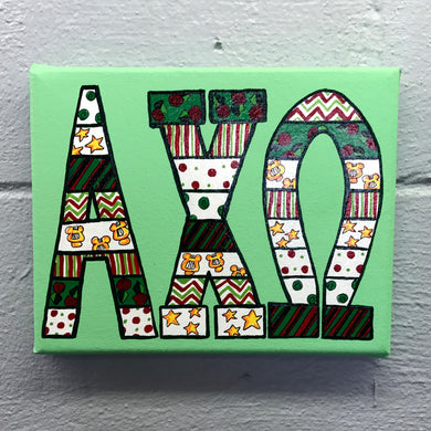 Tribal Painted Canvas - Alpha Chi Omega