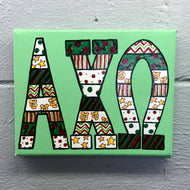 Tribal Painted Canvas - Alpha Chi Omega