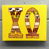 Tribal Painted Canvas - Chi Omega