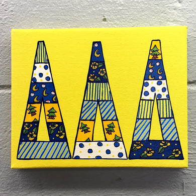 Tribal Painted Canvas - Delta Delta Delta