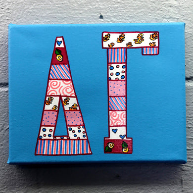 Tribal Painted Canvas - Delta Gamma